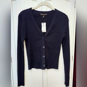 Banana Republic Ribbed Cardigan Sweater - Navy Blue - NWT - XS